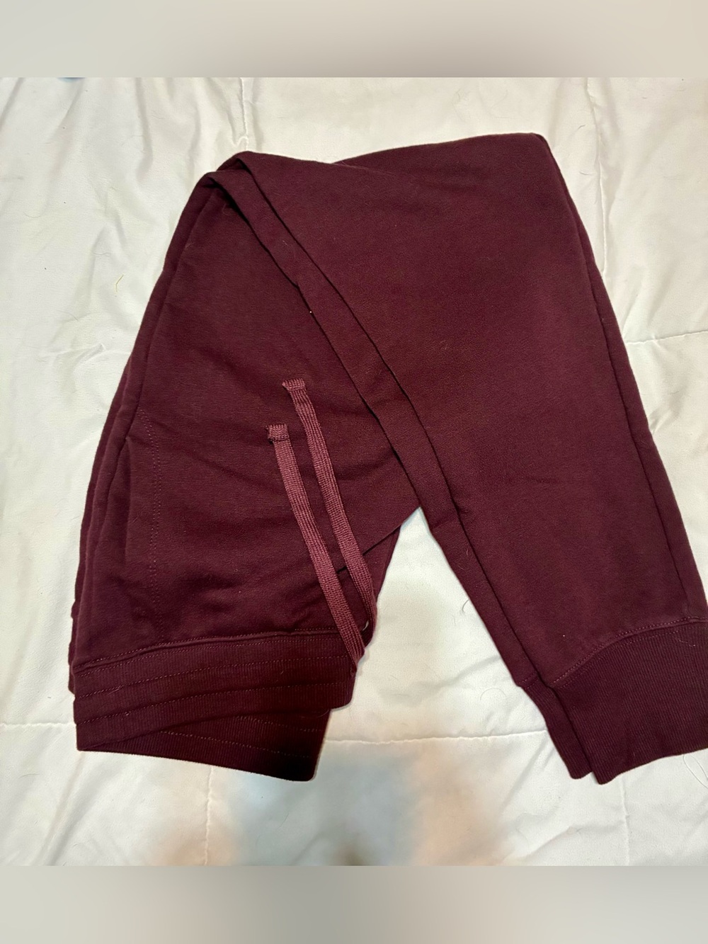 Women’s Burgundy Drawstring Sweatpants XS